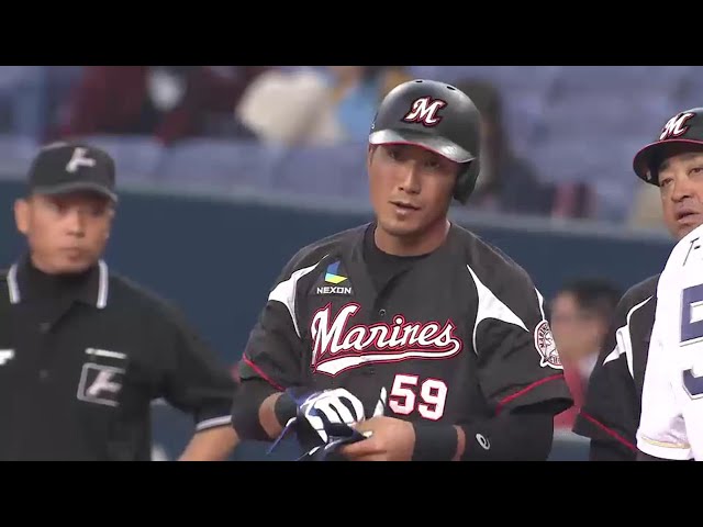 【7回表】マリーンズ・細谷が勝ち越しタイムリーを放ち首脳陣へアピール!! 2016/3/2 Bs-M