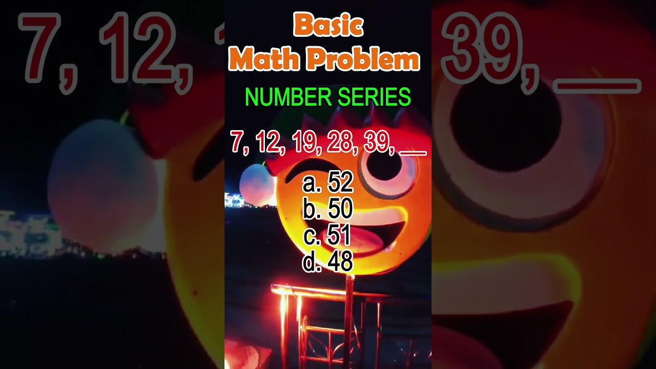 7, 12, 19, 28, 39, ___a.52b. 50c. 51d. 48#CivilServices #MathematicsChallenge #generalknowledgequiz