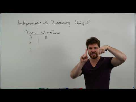 Antiproportionale Zuordnung. SUPER EINFACH erklärt! + Beispiel