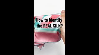 How to identify the genuine silk? #shorts #silk #test #fabric