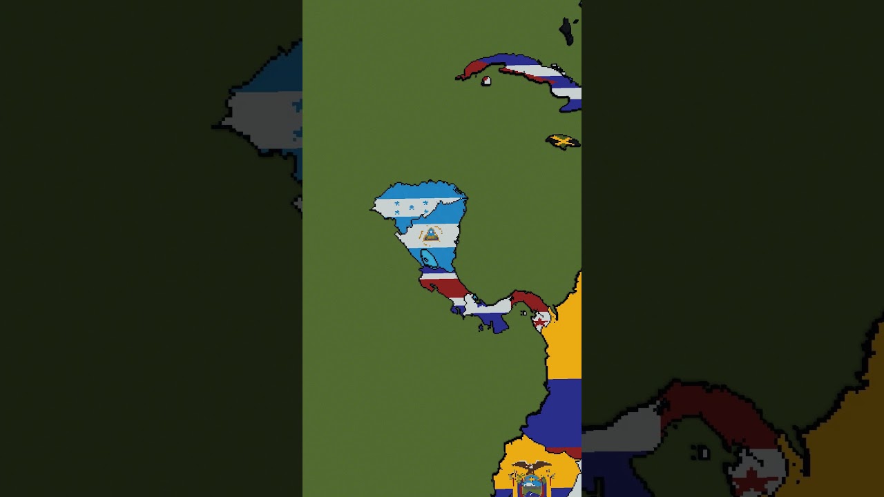 Big Scale Central America #centralamerica #america #maps #flags #minecraft