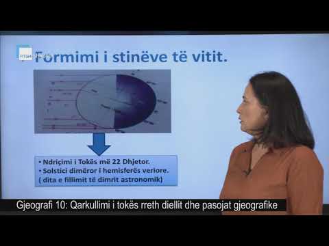 Gjeografi 10 - Qarkullimi i tokës rreth diellit dhe pasojat gjeografike