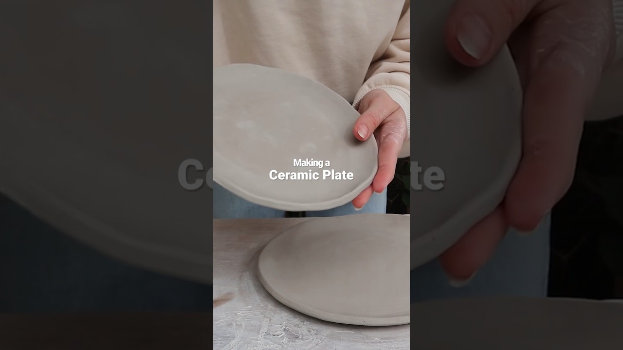 How To Make a Ceramic Plate #clay #pottery #ceramic #ceramics #diy #shorts #tutorial