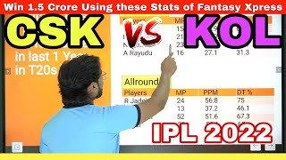 CSK vs KOL Prediction | IPL 1st T20  Team | CSK vs KKR Fantasy Team | Fantasy Xpress Free Giveaway