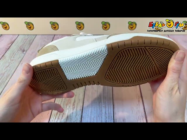 Кроссовки PASITO с перфорацией и бежевыми элементами белые - видео