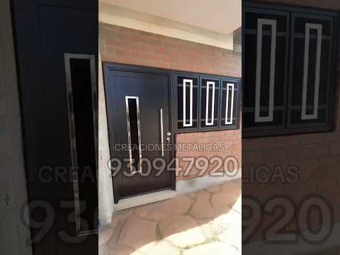 puertas Metálicas con incrustaciones  #aceroinoxidable #creacionesmetalicas #soldador #casma #ancash