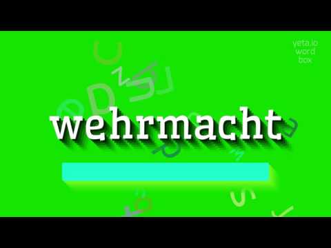 WEHRMACHT - How to pronounce it?