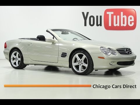 Chicago Cars Direct Presents a 2003 Mercedes-Benz SL500 Launch Ed. Designo Silver. #010865