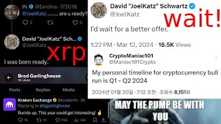 Ripple XRP DAVID SCHWARTZ SAYS "TO WAIT FOR A BETTER OFFER" DO NOT SELL NOT FINANCIAL ADVICE!