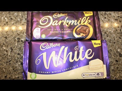 Cadbury Darkmilk Salted Caramel Bar and Cadbury White Bar Review