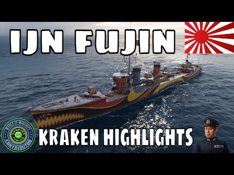 Japanese Destroyer IJN DD Fujin World ofWarships Wows Replay Highlight