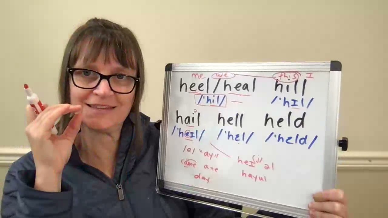 Free American Accent Training: How to Pronounce heal, heel, hill, hail, hell, held, and more