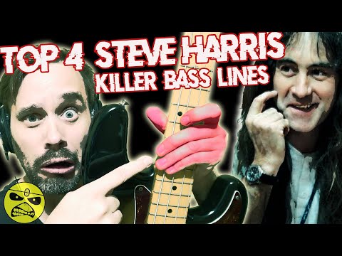TOP 4 Amazing Bass Lines of Steve Harris - Iron Maiden
