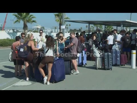 Evacuees from Israel arrive in Cyprus and describe their experiences during Iran conflict