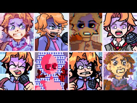 Friday Night Funkin' - Roses but everytime it's Senpai turn a Different Skin Mod is used