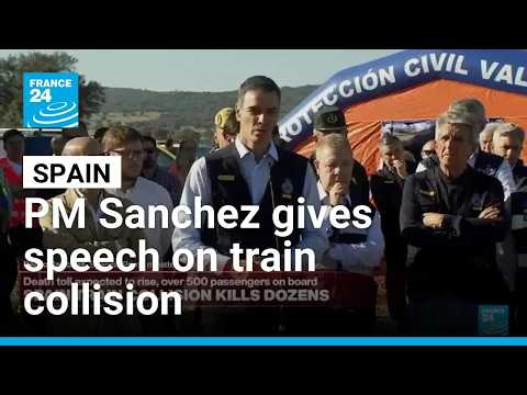 Spain: PM Sanchez gives speech on train collision