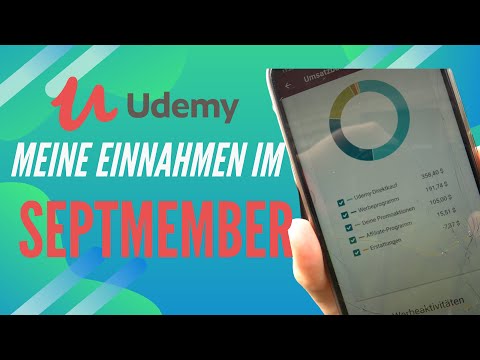 Meine Udemy Einnahmen im September