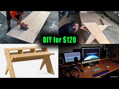 Recording Studio Desk Build - DIY Easy Instructions - Output Platform Editing Workstation