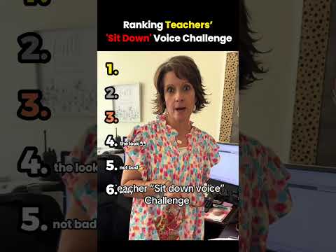 Ranking Teachers' 'SIT DOWN' Voice Challenge 👩‍🏫👉 #shorts #challenge #tiktok