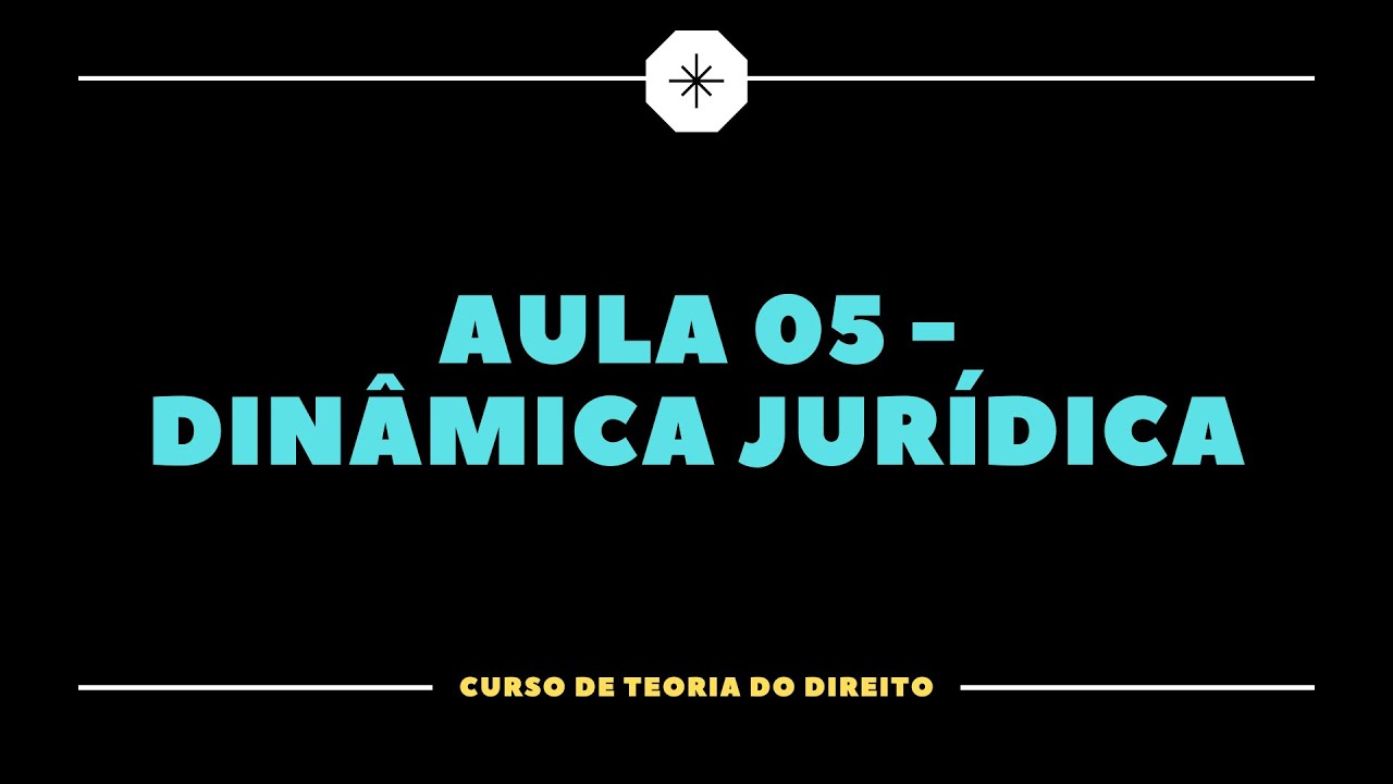Teoria do Direito Aula 05 - Dinâmica Jurídica