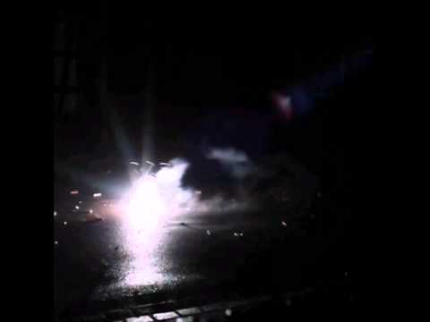 Bombardement der Bromer Straße. Silvester 2014/2015