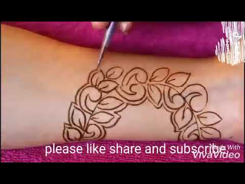 Floral + indian full hand mehendi design.