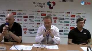 preview picture of video 'Pressekonferenz ThSV Eisenach vs. Frisch Auf Göppingen 25:23 (14:12)'