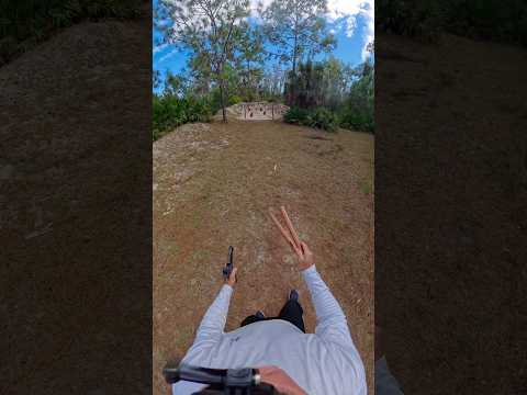 KICKED 9 mm BOUNCE off NUNCHAKU into my Apache gun shooting 27 yards ￼🔥🎯💥⚔️🐉