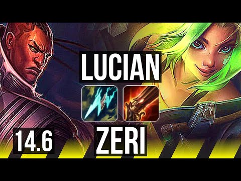 LUCIAN & Bard vs ZERI & Twitch (ADC) | 9/0/8, Legendary | KR Master | 14.6
