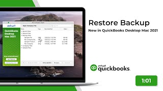 Restore Backup | New in QuickBooks Desktop Mac 2021