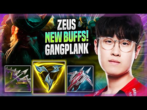 ZEUS IS READY TO PLAY GANGPLANK WITH NEW BUFFS! - T1 Zeus Plays Gangplank TOP vs Jax! | Season 2022