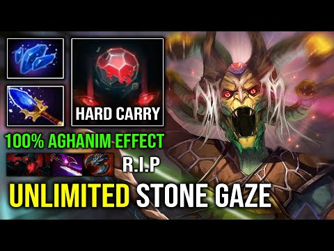 UNLIMITED Stone Gaze 100% Full Aghanim Effect Medusa Even Hard Carry SF Can't Stop Her Dota 2
