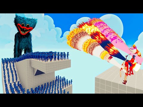 100x HUGGY WUGGY  +1x GIANT vs 3x EVERY GOD   Totally Accurate Battle Simulator TABS