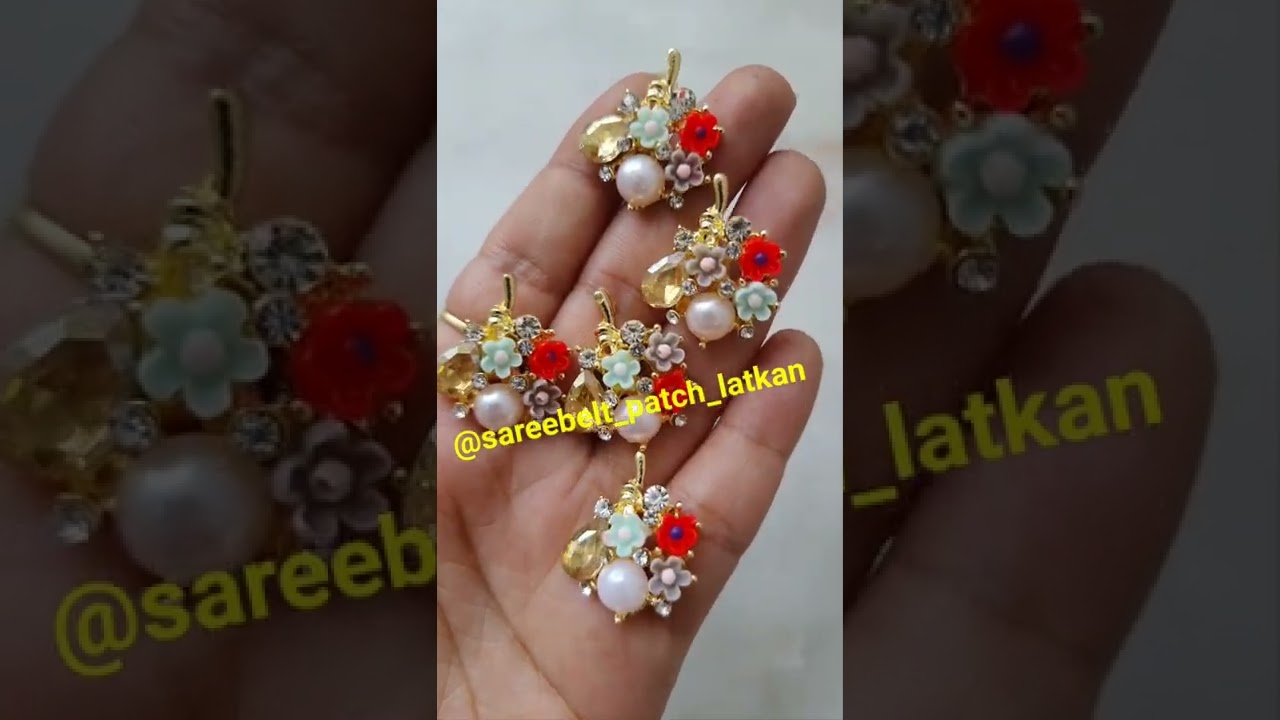 Multi Flower Button on Instagram @sareebelt_patch_latkan #button #multibutton #trendingdesign #buy