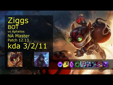 Rank 4 NA Ziggs Bot: Ziggs vs Aphelios