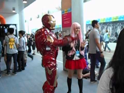 FanimeCon 2013 Iron Man cosplay with animatronic face
