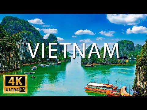 FLYING OVER VIETNAM (4K UHD) Amazing Beautiful Nature Scenery & Relaxing Music - 4K Video Ultra HD