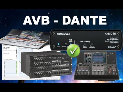 PreSonus AVB-D16 to A DANTE YAMAHA NETWORK SYSTEM #presonus #dante #avb