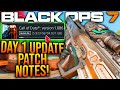 Black Ops 7 MAJOR DAY 1 UPDATE PATCH NOTES BO7 Weapon Updates Aim Assist Changes More