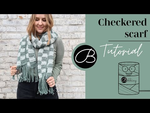 How to: CROCHET CHECKERED SCARF | DIY | tutorial...