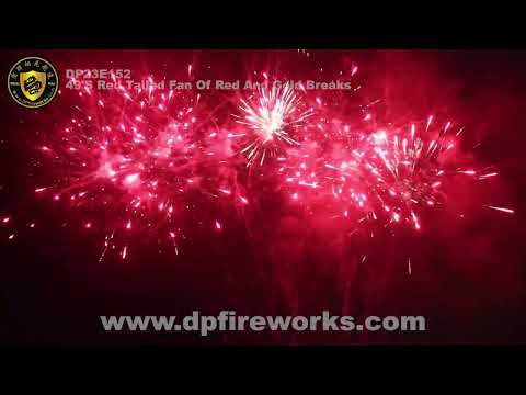 49'S Red Tailed Fan Of Red And Gold Breaks - PFX23E152