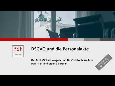 PSP-Webinar "DSGVO und die Personalakte" vom 01.03.2019