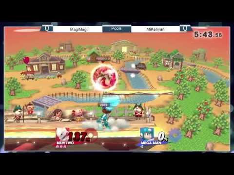 Smash 4: NHSSBV - MagiMagi (Mewtwo) Vs MiKenyan (Megaman) - RR Pools