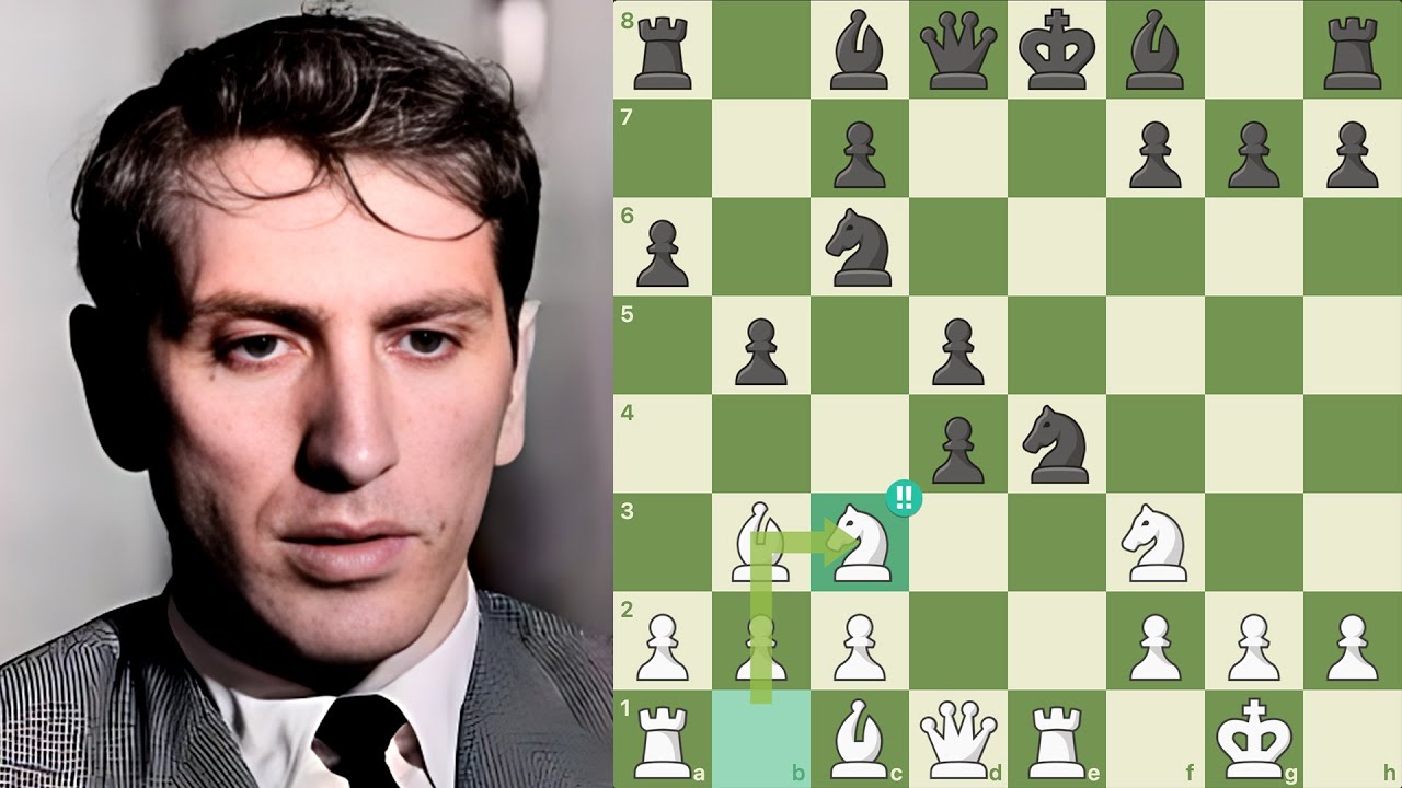Bobby Fischer em umas das suas MELHORES PARTIDAS de Xadrez