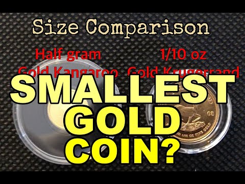 SMALLEST Gold Coin?- Half-gram Gold Kangaroo 2019 "Mini Roo" vs.  1/10 oz Gold Krugerrand
