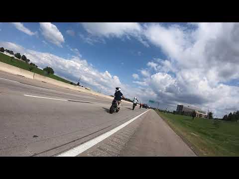 Texas MOTORCYCLE COP KICKS BIKER ON HIGHWAY