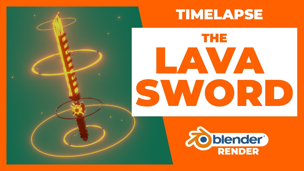 #blender​ | The Lava Sword | Game asset design