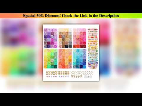 Editor’s Choice 2400pcs Clay Beads Bracelet Making Kit includes Loose Beads and String for DIY Jewe