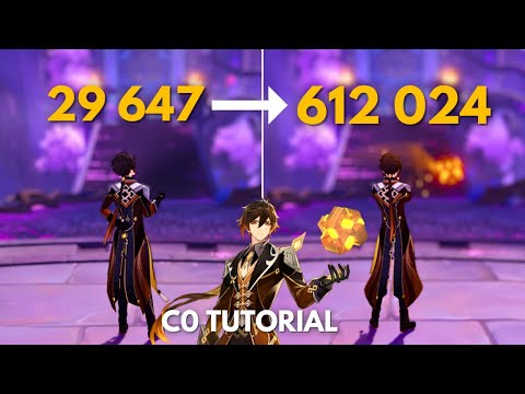 C0 : ZHONGLI 600K DMG Nuke Tutorial [ Genshin Impact ]