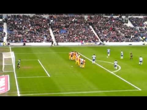 David Lopez free kick versus Crystal Palace 17/03/2013